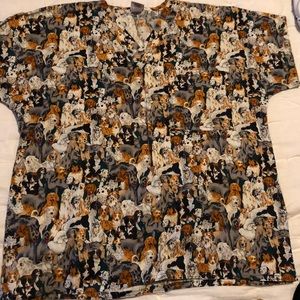 Dogs scrub top